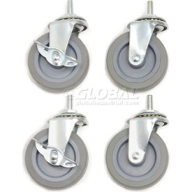 Global Industrial 3" Swivel Caster Set w/ Locks For Shop Desk (WB300771)