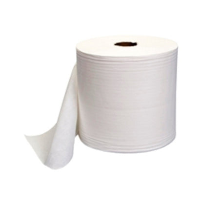 ShopWorks® Prematex® Wipers, Sontara, White, 12"x12.88", Light Duty, Creped, Roll, 900/Roll, Case of 3 Rolls (HOS300900-3)