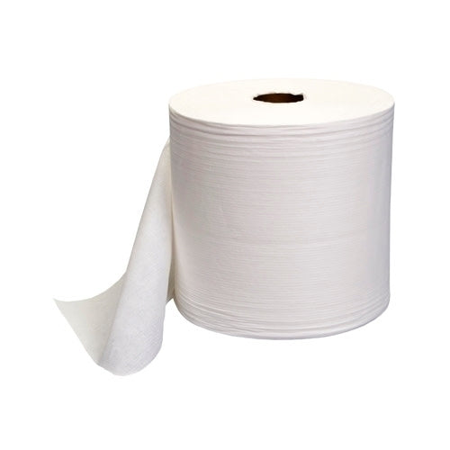ShopWorks® Prematex® Wipers, White, 11.5"x12", Light Duty, Creped, Roll, 900/Roll, 3 Rolls (HOS300900-3D)