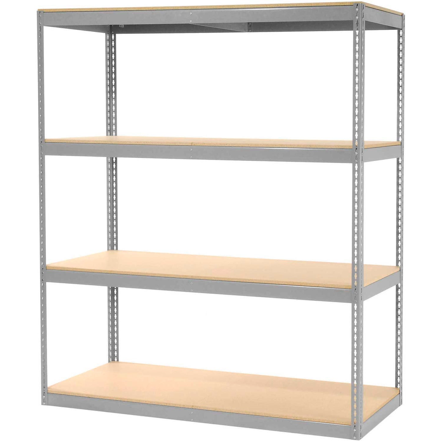 Global Industrial Record Storage Rack Without Boxes 72"W x 30"D x 84"H - Gray (WBB2297777)