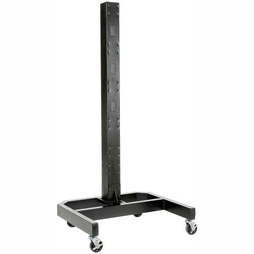 Global Industrial 78"H Mobile Post with Caster Base - Black (WB239200BK)