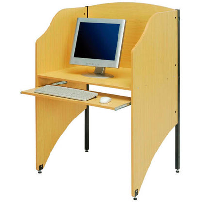 Interion Privacy Study Carrel, Teak (WB250771)