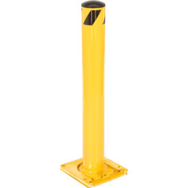 Global Industrial Steel Safety Bollard W/Removable Base and Cap, 5.5'D x 36''H (WB238795)