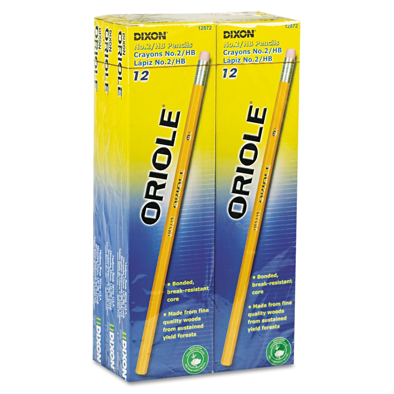 dixon-oriole-hb-no-2-pencils-2-lead-black-lead-yellow-wood-barrel-12-dozen-num-dix12872dz_2