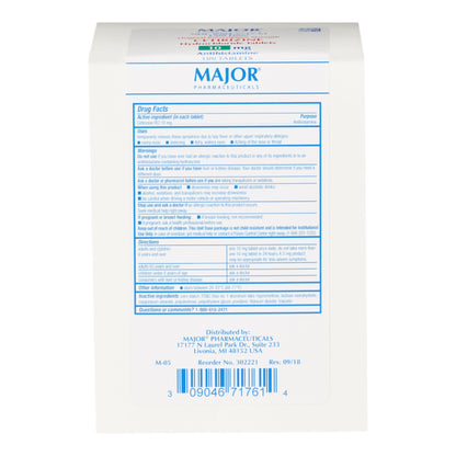 Major Pharmaceuticals Cetirizine HCl 10 mg Tablet 100 Tablets (1153755_BX)