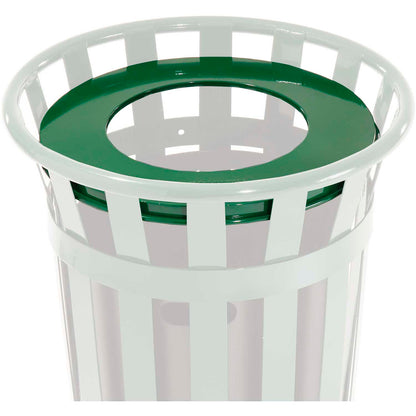 Global Industrial Steel Flat Lid For 36 Gallon Trash Can, Black (WB260CP781)