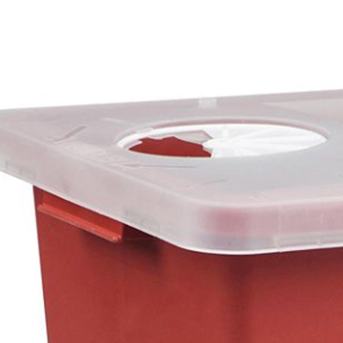 SharpSafety™ Sharps Container Red Base 17-1/2 H X 15-1/2 W X 11 D Inch Vertical Entry 8 Gallon (150719_CS)