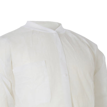 McKesson Lab Coat White Large / X-Large Knee Length Spunbond Polypropylene Disposable (1207905_CS)