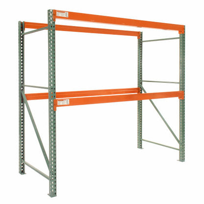 Global Industrial Teardrop Pallet Rack Starter, 120"W x 48"D x 120"H, 5630 lbs Shelf Cap (WB796608N)