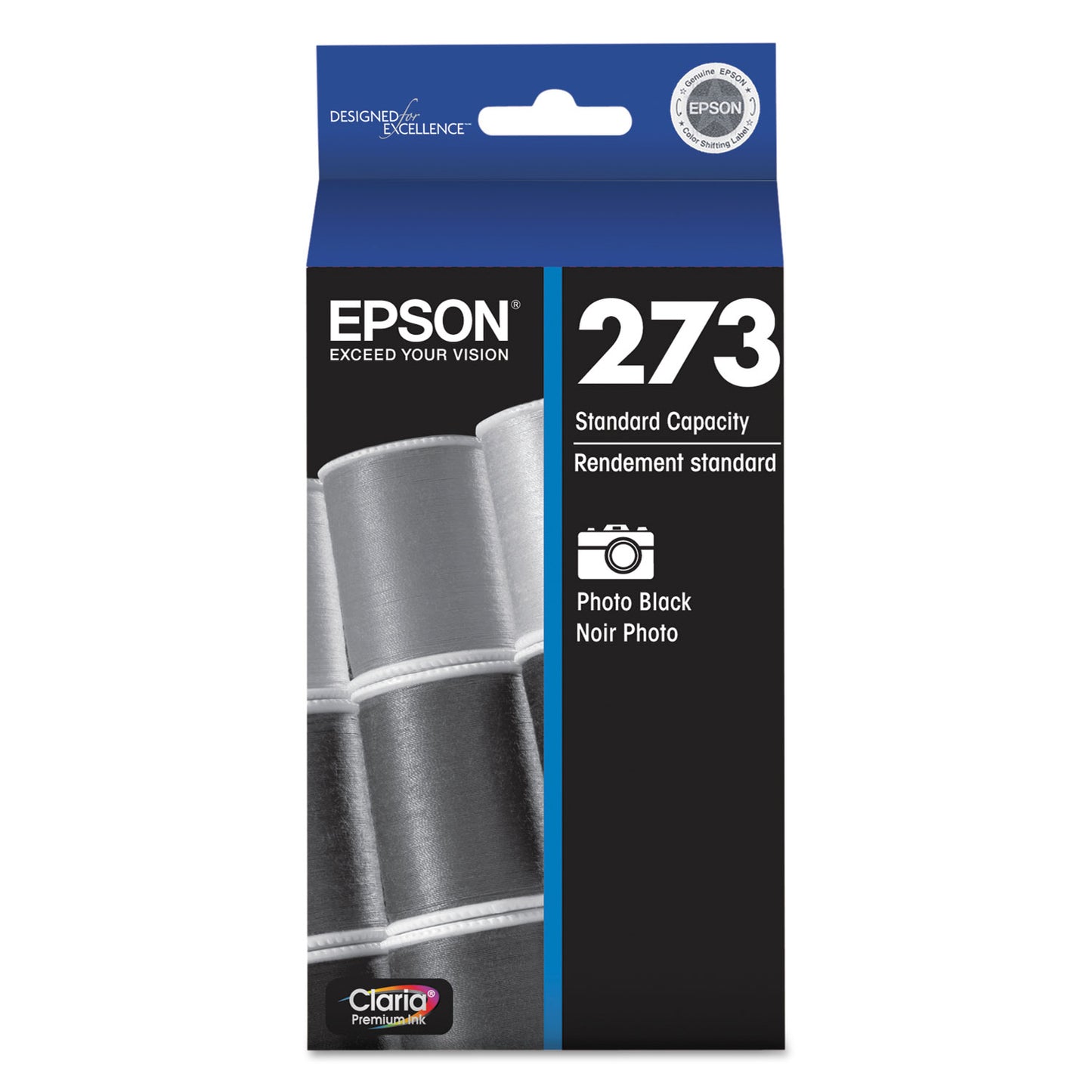 Epson® T273120-S (273) Claria Ink, 210 Page-Yield, Photo Black (EPST273120S)