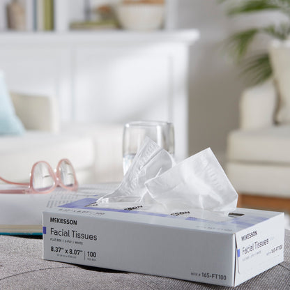 McKesson Facial Tissue White 8.37 X 8.07 Inch 100 Count (1040596_BX)