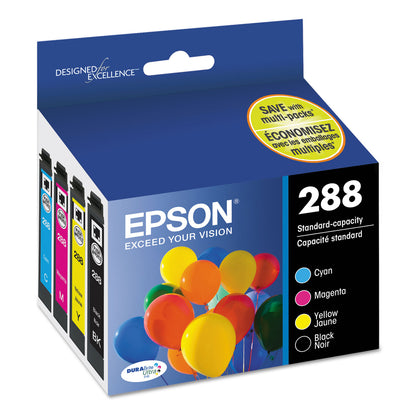 Epson® T288120-BCS DURABrite Ultra Ink, Black/Cyan/Magenta/Yellow (EPST288120BCS)