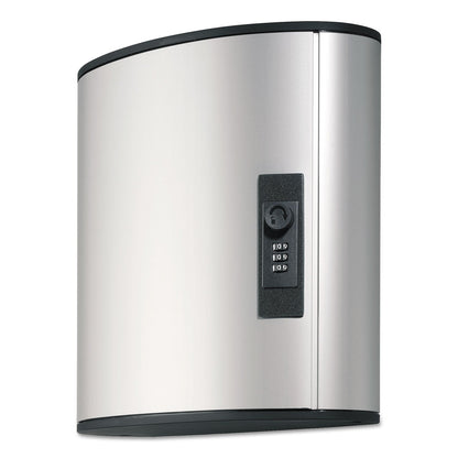 Durable Locking Key Cabinet, 36-Key, Brushed Aluminum, Silver, 11 3/4 x 4 5/8 x 11 (DBL196623)