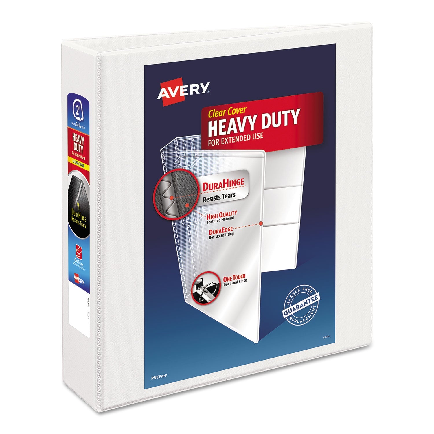 Avery® Heavy-Duty Non Stick View Binder with DuraHinge and Slant Rings ...