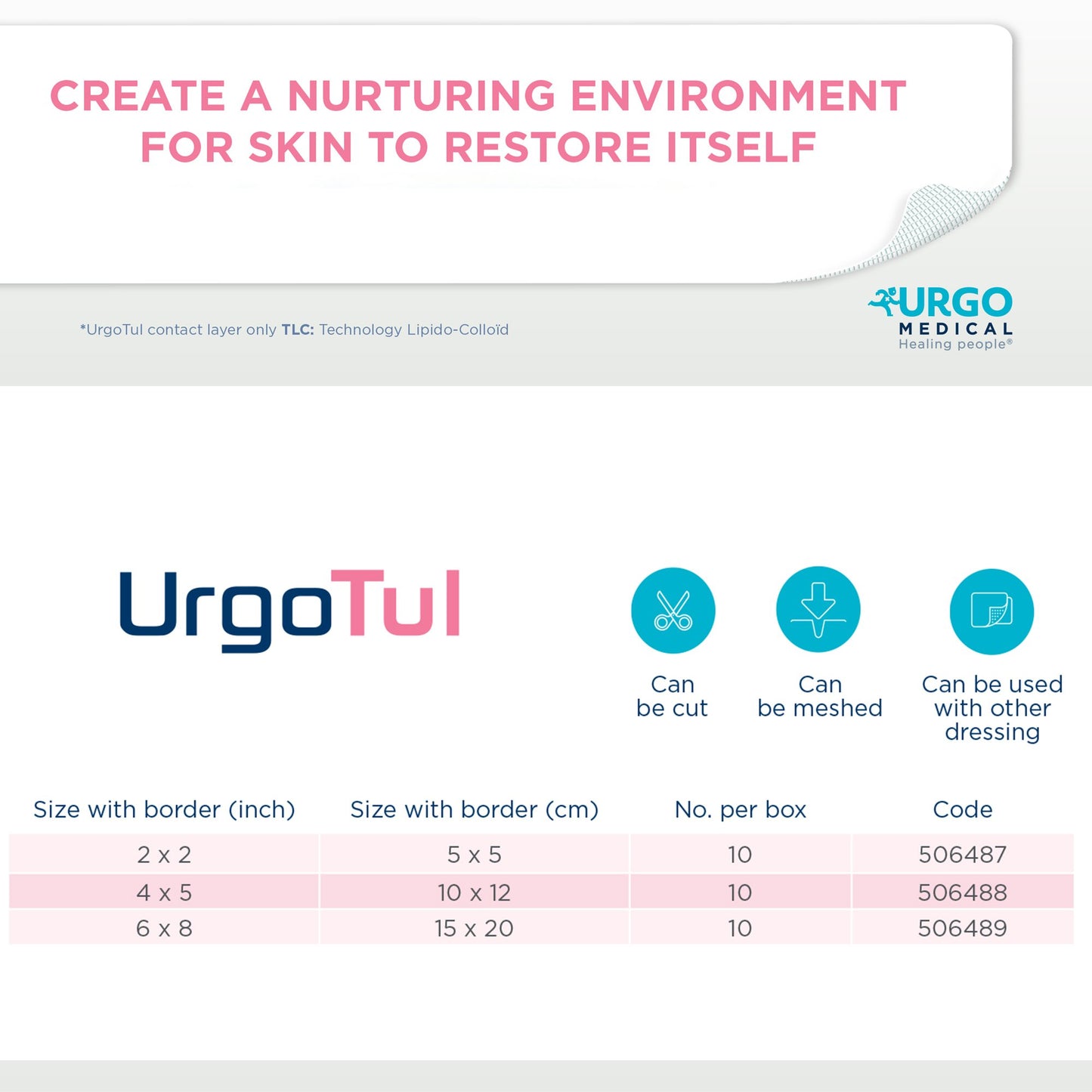 UrgoTul™ Impregnated Contact Layer Dressing 4 X 5 Inch Sterile (812489_BX)