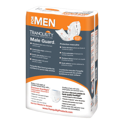 Tranquility® Male Guard™ Bladder Control Pad 5-1/4 X 12-1/4 Inch Length Heavy Absorbency Super Absorbent Core One Size Fits Most (1117315_BG)
