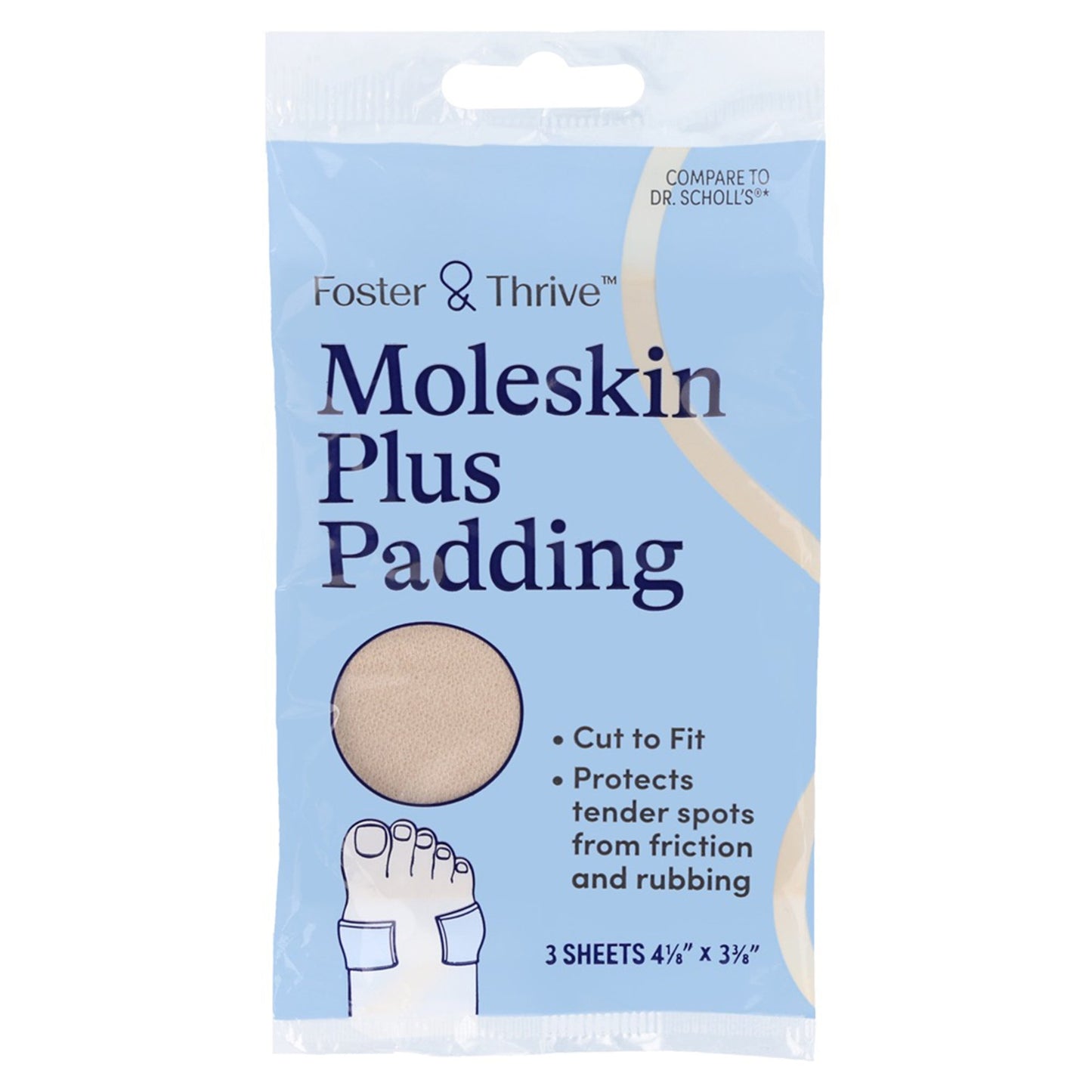 Foster & Thrive™ Protective Pad One Size Fits Most Adhesive Backing Foot (1245008_PK)
