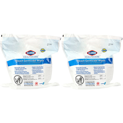 Clorox Healthcare® Bleach Germicidal Premoistened Germicidal Manual Pull Wipe 110 Count Pouch Floral Bleach Scent NonSterile (743112_BX)