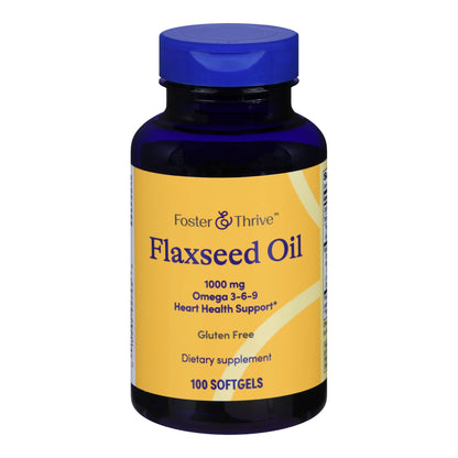 Foster & Thrive™ Dietary Supplement Flaxseed Oil 1,000 mg Strength Softgel 100 per Bottle (1238891_BT)