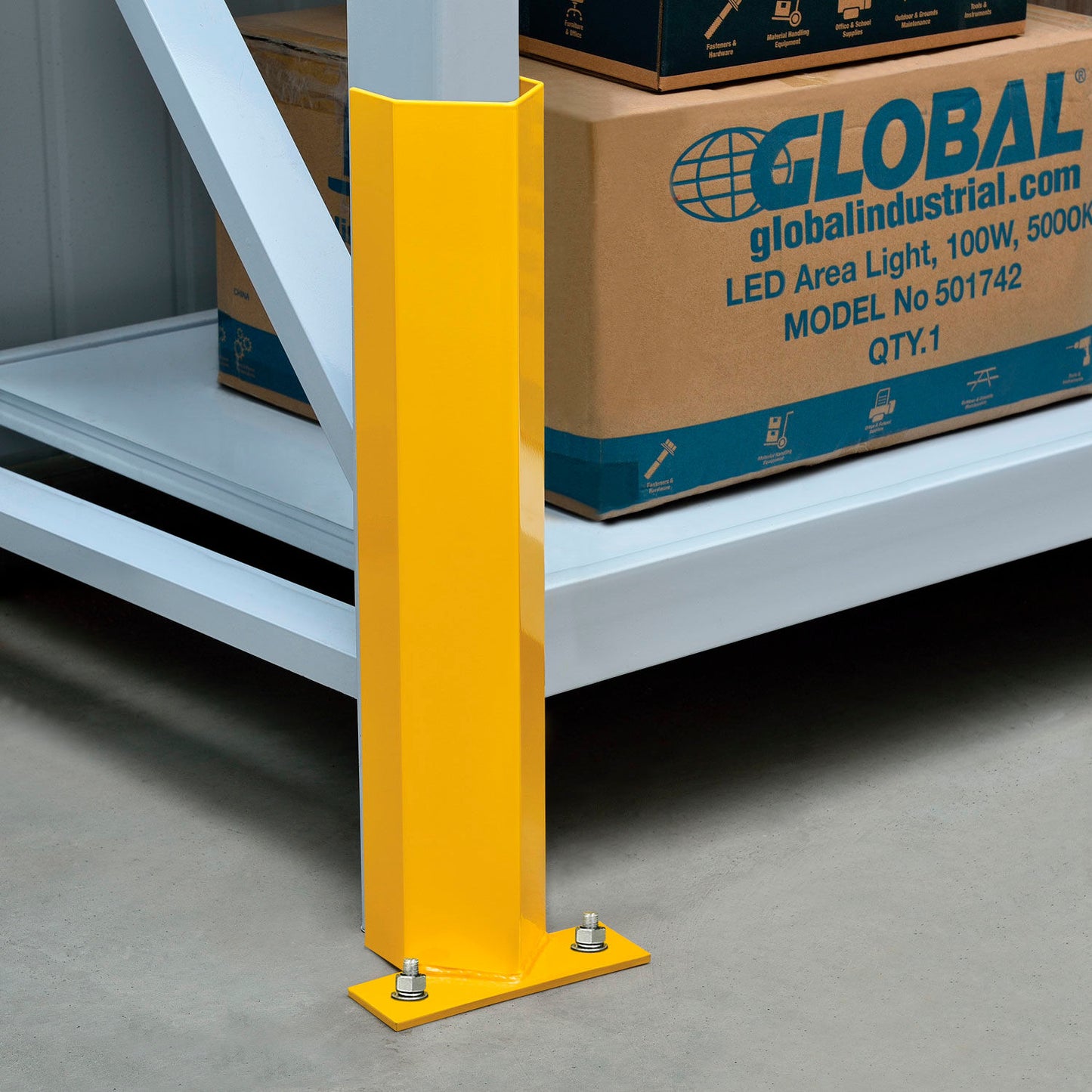 Global Industrial Pallet Rack Frame Guard 18" H - Yellow (WB798618)