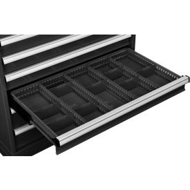Global Industrial Divider Kit for 4"H Drawer of Modular Drawer Cabinet 36"W x 24"D, Black (WB316071)