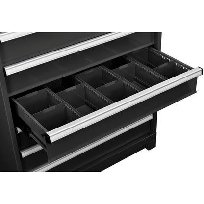 Global Industrial Divider Kit for 6"H Drawer of Modular Drawer Cabinet 36"W x 24"D, Black (WB316073)