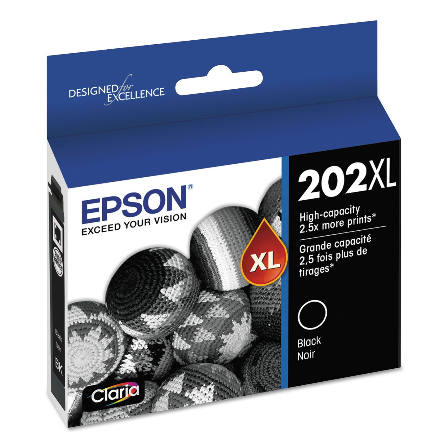Epson® T202XL120-S (202XL) Claria High-Yield Ink, 550 Page-Yield, Black (EPST202XL120S)