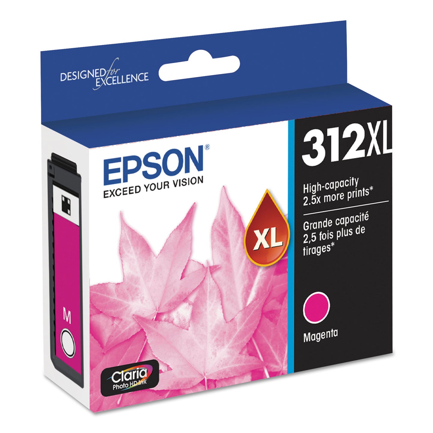 Epson® T312XL320-S (312XL) Claria High-Yield Ink, 830 Page-Yield, Magenta (EPST312XL320S)
