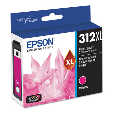 Epson® T312XL320-S (312XL) Claria High-Yield Ink, 830 Page-Yield, Magenta (EPST312XL320S)
