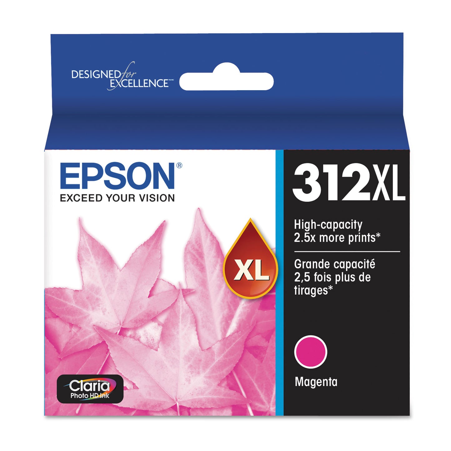 Epson® T312XL320-S (312XL) Claria High-Yield Ink, 830 Page-Yield, Magenta (EPST312XL320S)