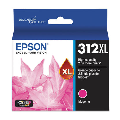 Epson® T312XL320-S (312XL) Claria High-Yield Ink, 830 Page-Yield, Magenta (EPST312XL320S)