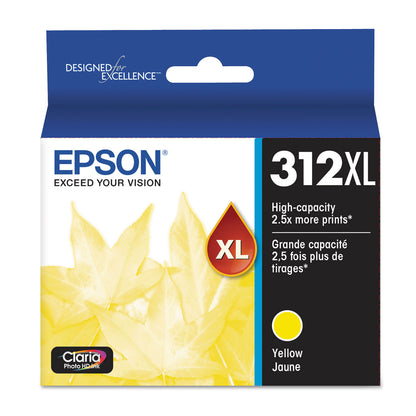 Epson® T312XL420-S (312XL) Claria High-Yield Ink, 830 Page-Yield, Yellow (EPST312XL420S)