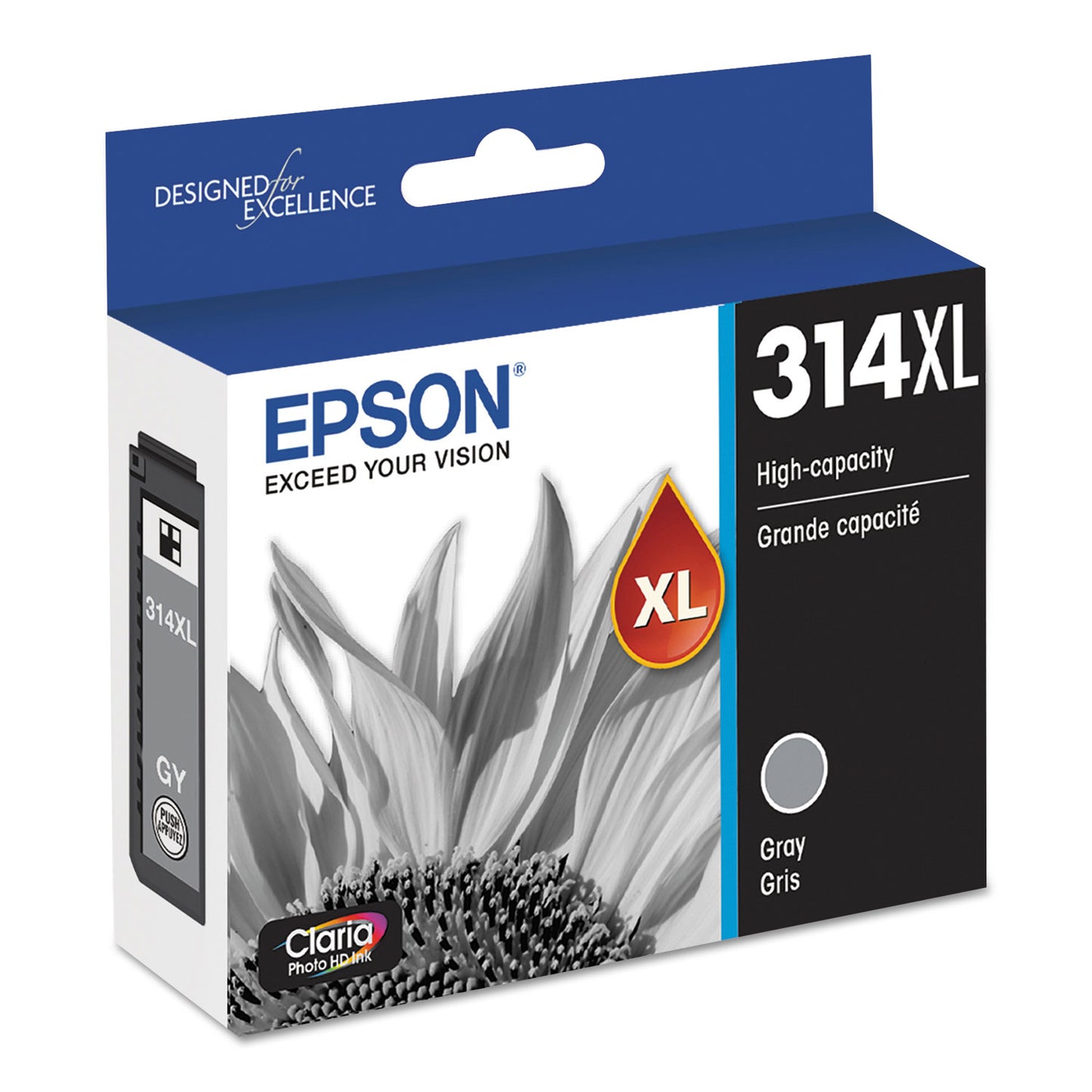 Epson® T314XL720-S (314XL) Claria High-Yield Ink, 830 Page-Yield, Gray (EPST314XL720S)
