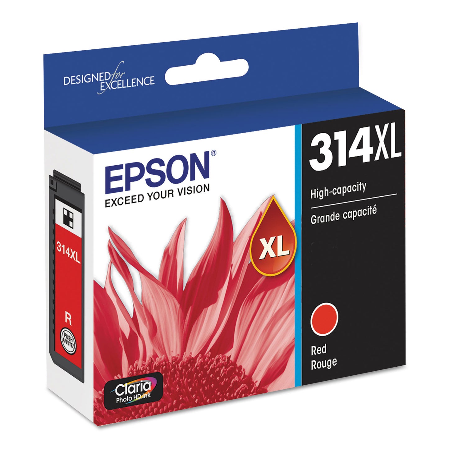 Epson® T314XL820-S (314XL) Claria High-Yield Ink, 830 Page-Yield, Red (EPST314XL820S)