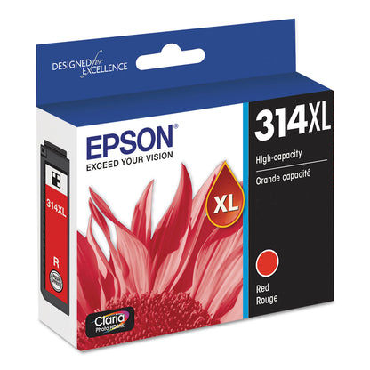 Epson® T314XL820-S (314XL) Claria High-Yield Ink, 830 Page-Yield, Red (EPST314XL820S)