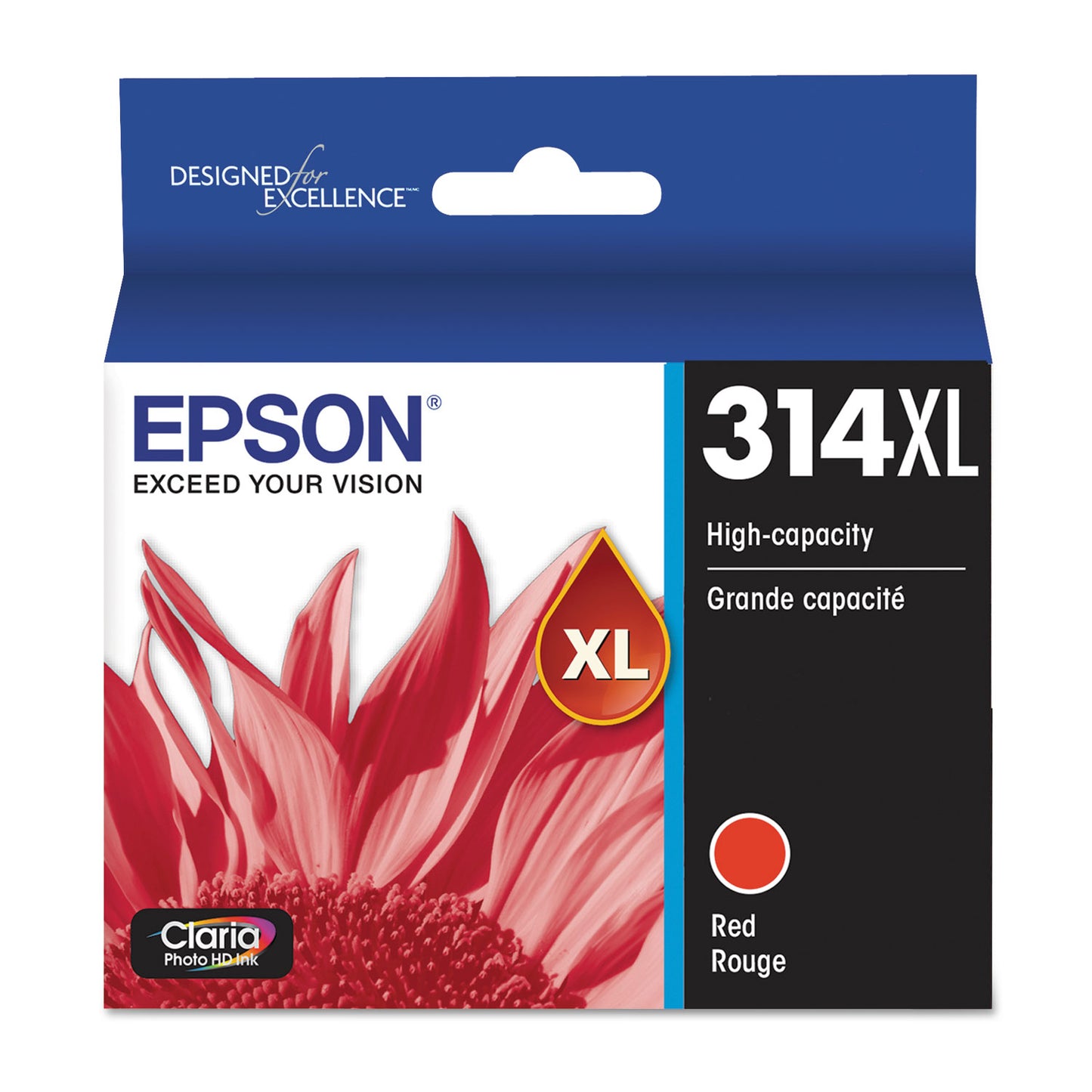 Epson® T314XL820-S (314XL) Claria High-Yield Ink, 830 Page-Yield, Red (EPST314XL820S)
