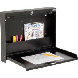 Global Industrial Wall Mounted Fold Down Shop Desk, 20"W x 3-3/8"D, Black (WB319390)