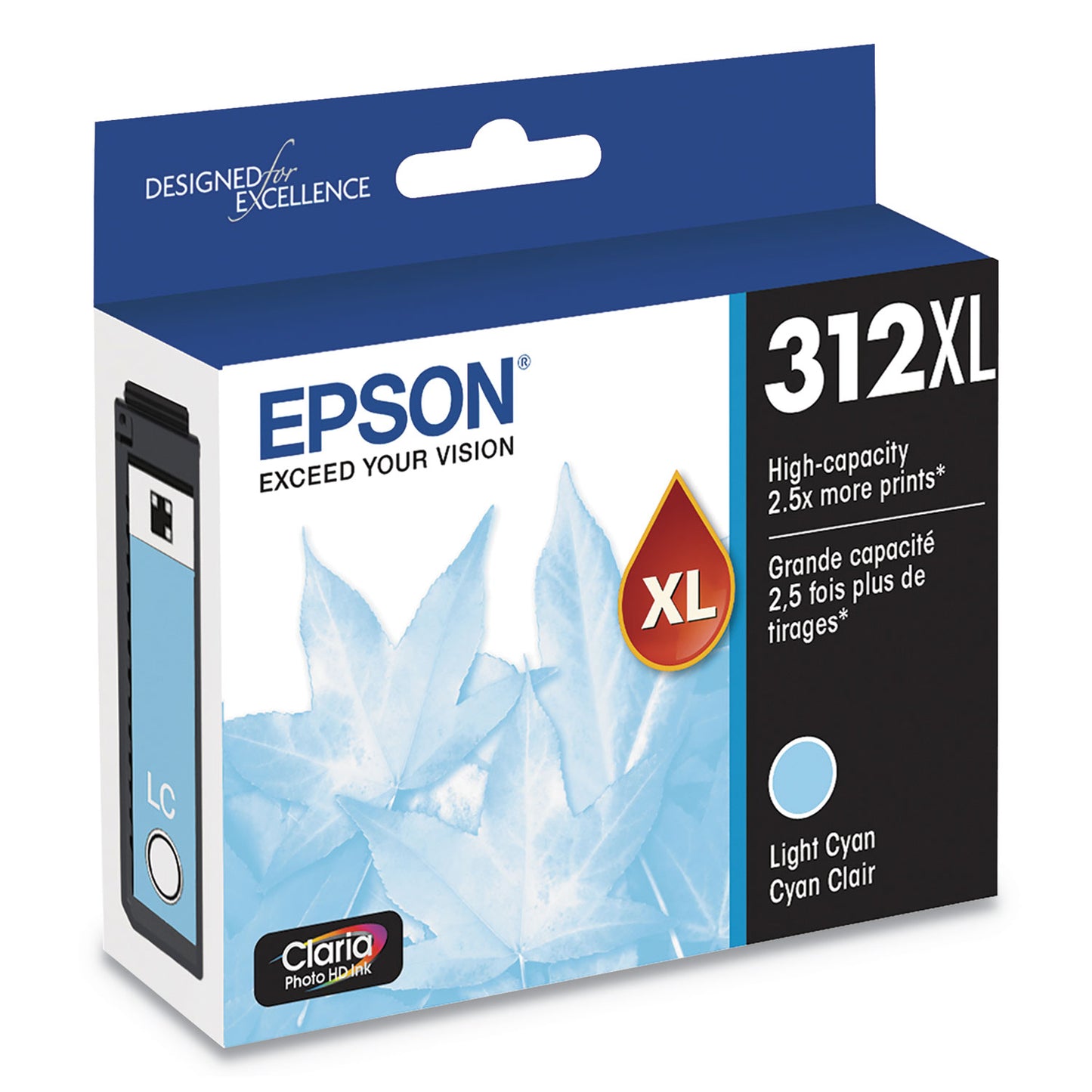 Epson® T312XL520-S (312XL) Claria High-Yield Ink, 830 Page-Yield, Light Cyan (EPST312XL520S)