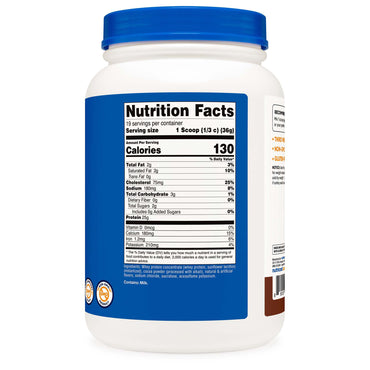 Nutricost Whey Protein Concentrate Oral Supplement Chocolate Flavor Powder 1.5 lb. Canister (1270267_CS)