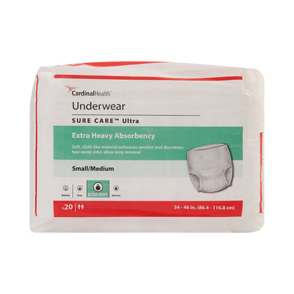 Sure Care™ Ultra Unisex Adult Absorbent Underwear Pull On with Tear Away Seams Medium Disposable Heavy Absorbency (960586_BG)