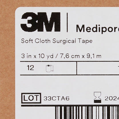 3M™ Medipore™ H Perforated Medical Tape White 3 Inch X 10 Yard Soft Cloth NonSterile (324082_RL)