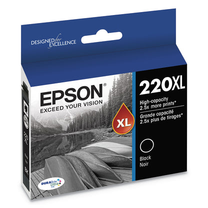 Epson® T220XL120-S (220XL) DURABrite Ultra High-Yield Ink, 450 Page-Yield, Black (EPST220XL120S)