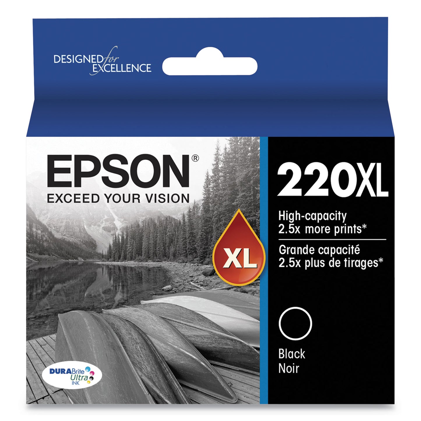 Epson® T220XL120-S (220XL) DURABrite Ultra High-Yield Ink, 450 Page-Yield, Black (EPST220XL120S)