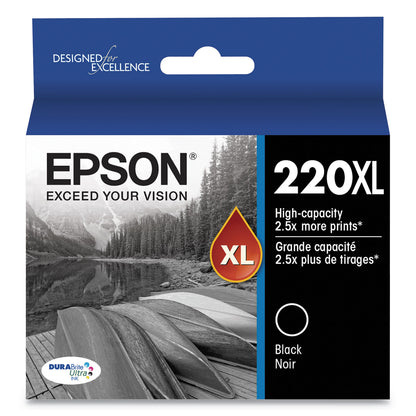 Epson® T220XL120-S (220XL) DURABrite Ultra High-Yield Ink, 450 Page-Yield, Black (EPST220XL120S)