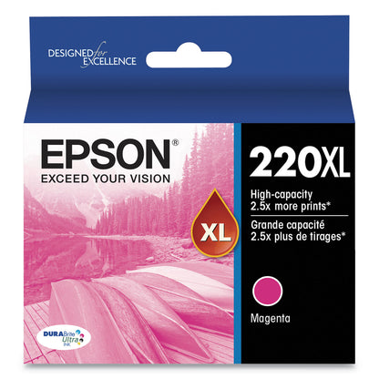 Epson® T220XL320-S (220XL) DURABrite Ultra High-Yield Ink, 450 Page-Yield, Magenta (EPST220XL320S)