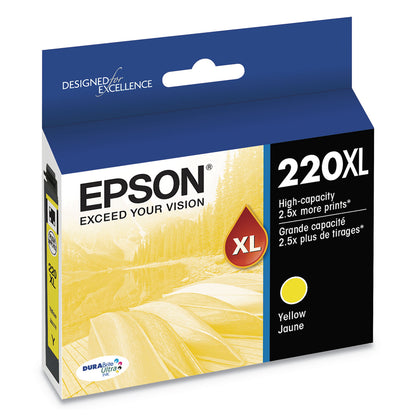 Epson® T220XL420-S (220XL) DURABrite Ultra High-Yield Ink, 450 Page-Yield, Yellow (EPST220XL420S)