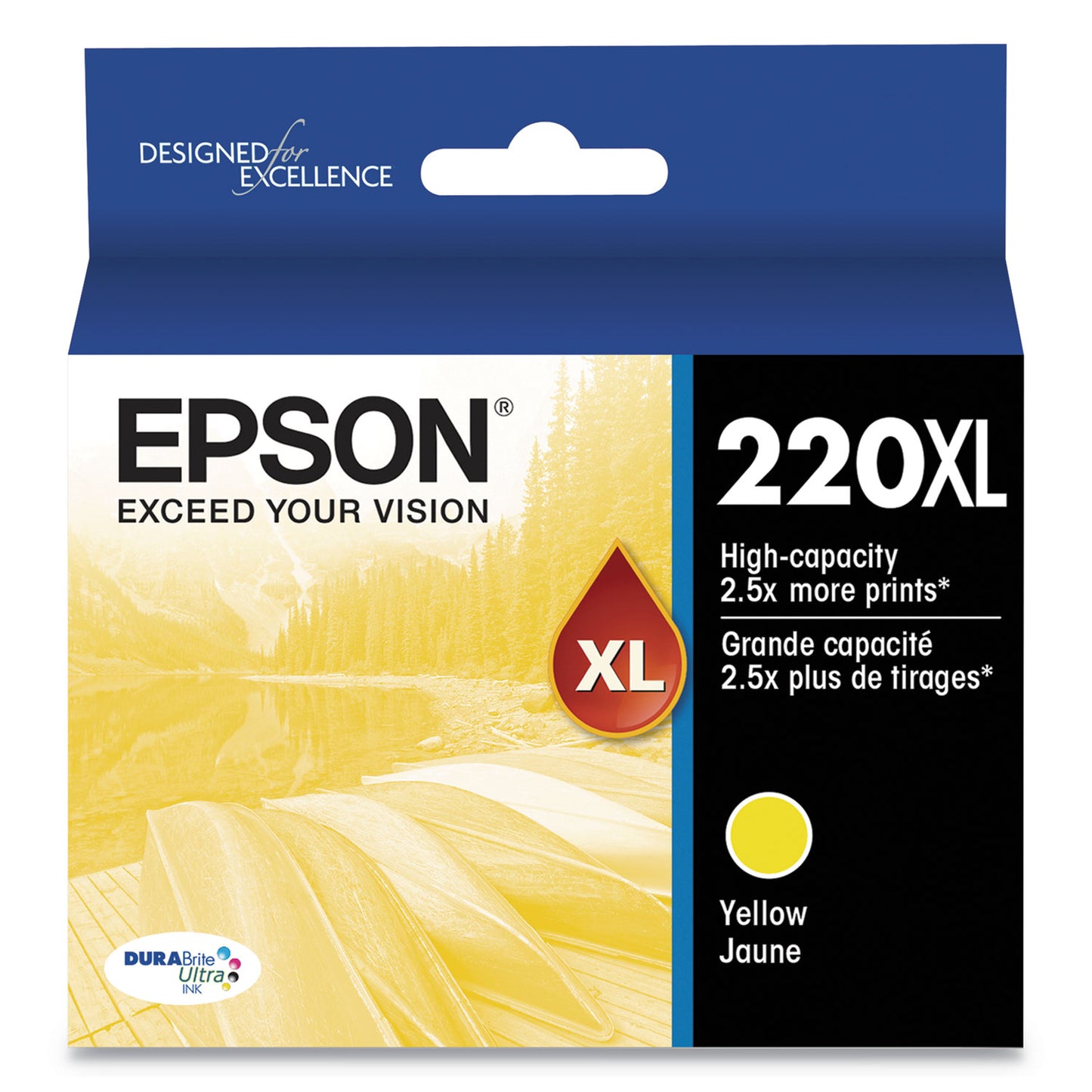 Epson® T220XL420-S (220XL) DURABrite Ultra High-Yield Ink, 450 Page-Yield, Yellow (EPST220XL420S)