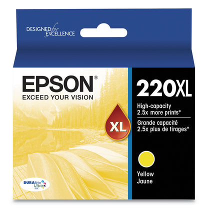 Epson® T220XL420-S (220XL) DURABrite Ultra High-Yield Ink, 450 Page-Yield, Yellow (EPST220XL420S)