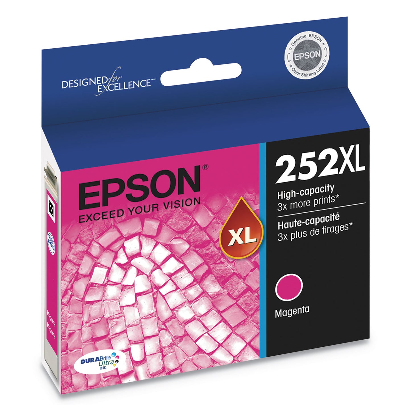 Epson® T252XL320-S (252XL) DURABrite Ultra High-Yield Ink, 1,100 Page-Yield, Magenta (EPST252XL320S)