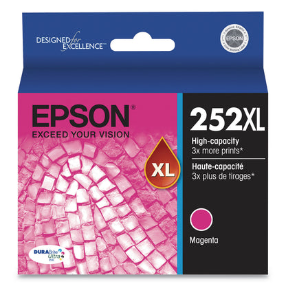 Epson® T252XL320-S (252XL) DURABrite Ultra High-Yield Ink, 1,100 Page-Yield, Magenta (EPST252XL320S)